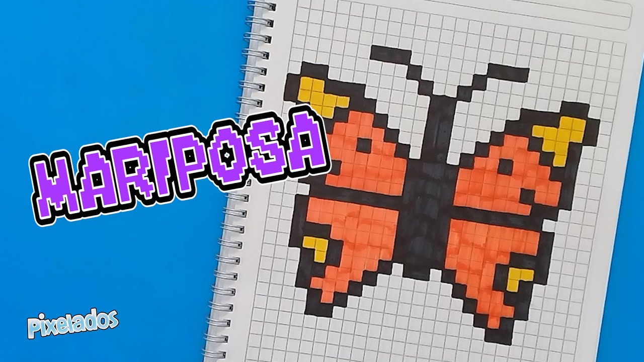 ✨COMO DIBUJAR UNA MARIPOSA en PIXEL ART - PIXELADOS