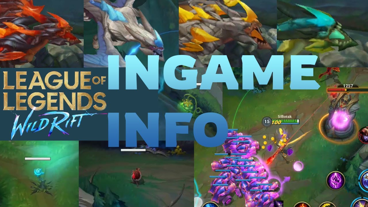 Wild Rift ingame information (drake, honey fruit, blast cone, scryer's bloom, baron)
