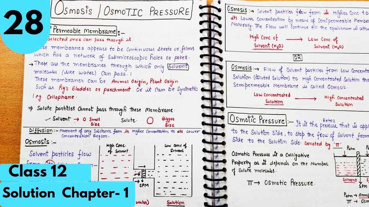 Osmosis| Osmotic Pressure| Colligative property| Solutions Chapter-1 Class12 Chemistry#neet #jee