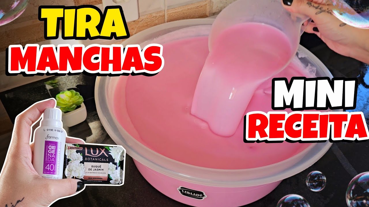COMO FAZER SABÃO LÍQUIDO TIRA MANCHAS COM SABONETE LUX COM OX PERFUME E LIMPEZA!😱