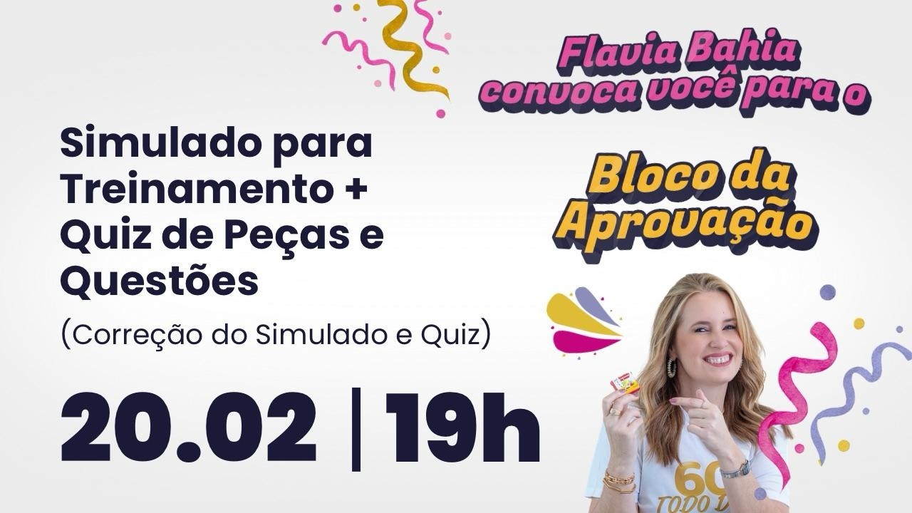 Simulado & Quiz Constitucional (+ Sorteio Bolsa Pós Graduação em Direito Público) - 2ª Fase 45º OAB