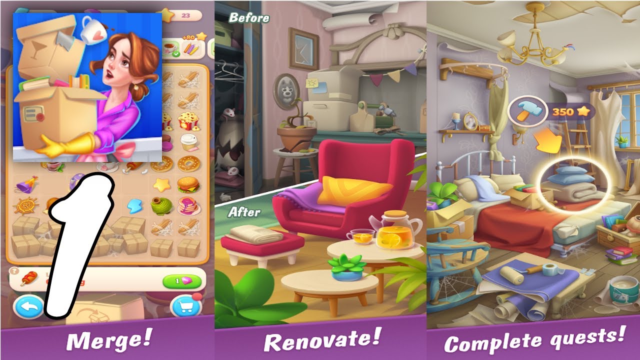 Merge Hotel Empire: Design Gameplay Walkthrough #1 (Android, IOS)