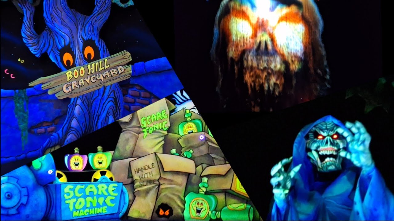 Boo Blasters on Boo Hill at Carowinds 2024 | Non Interactive Ride Through