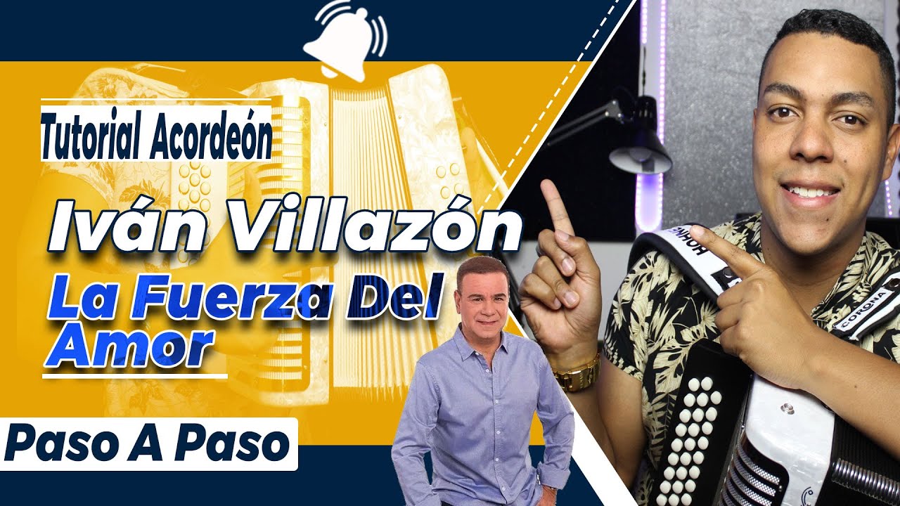🔴 Tutorial De Acordeón LA FUERZA DEL AMOR (Diomedes Diaz) Paso a Paso en acordeón► MUY FACÍL