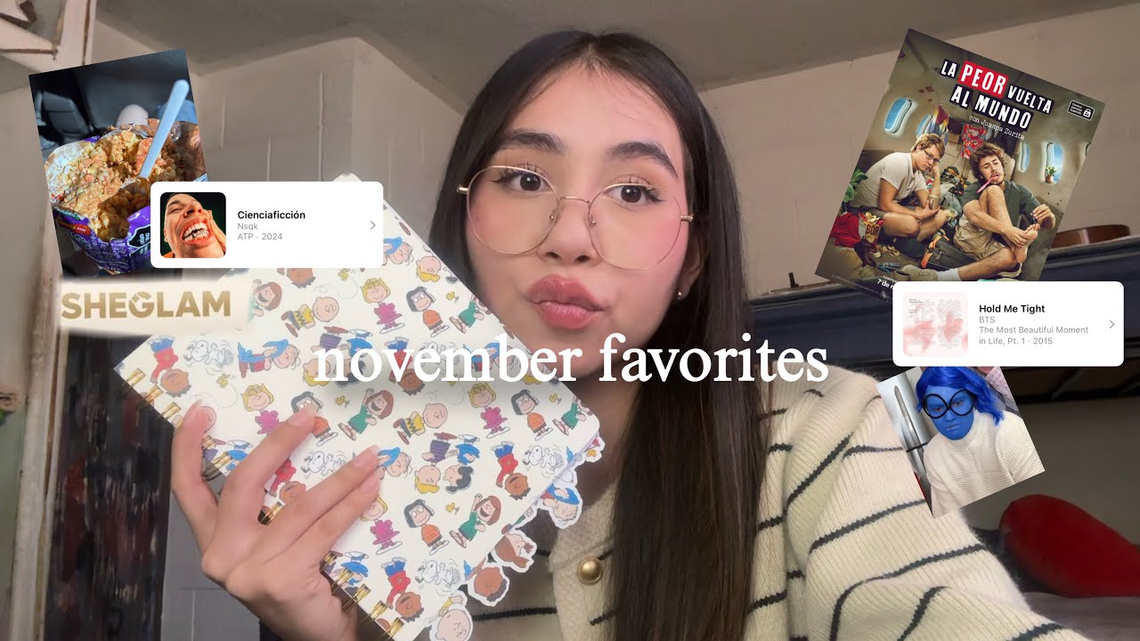 november favorites 🎧  series, canciones fav, makeup, comidita, programas, comidita ദ്ദി◝ ⩊ ◜.ᐟ