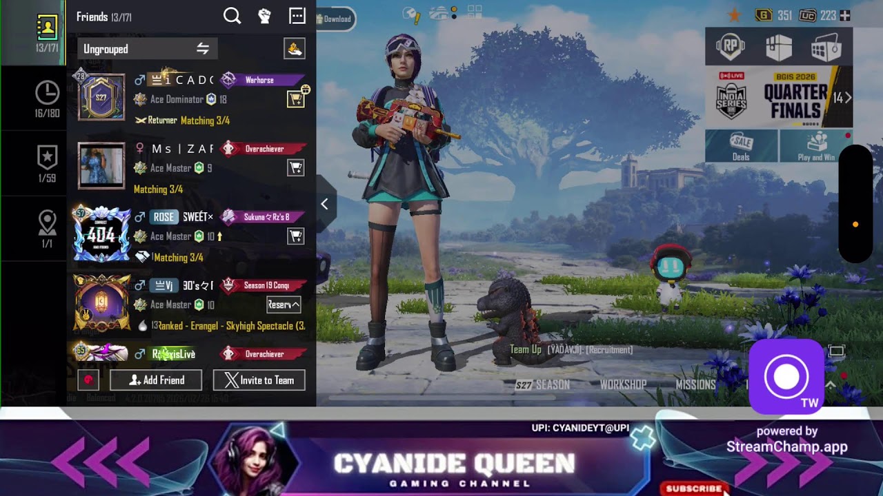 COC and BGMI girl gamer👧🎮26-02-25 #bgmi #bgmilive #cyanideislive