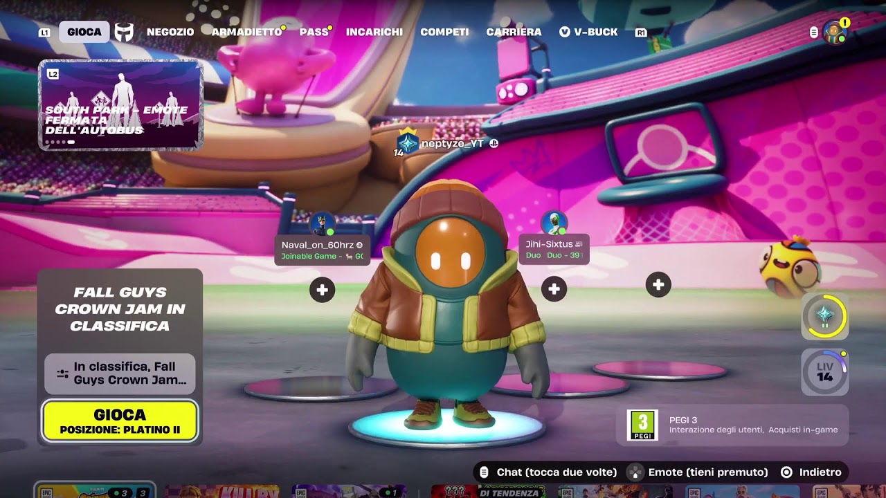 Fortnite x Fall Guys Play Whit Me Diamond rank