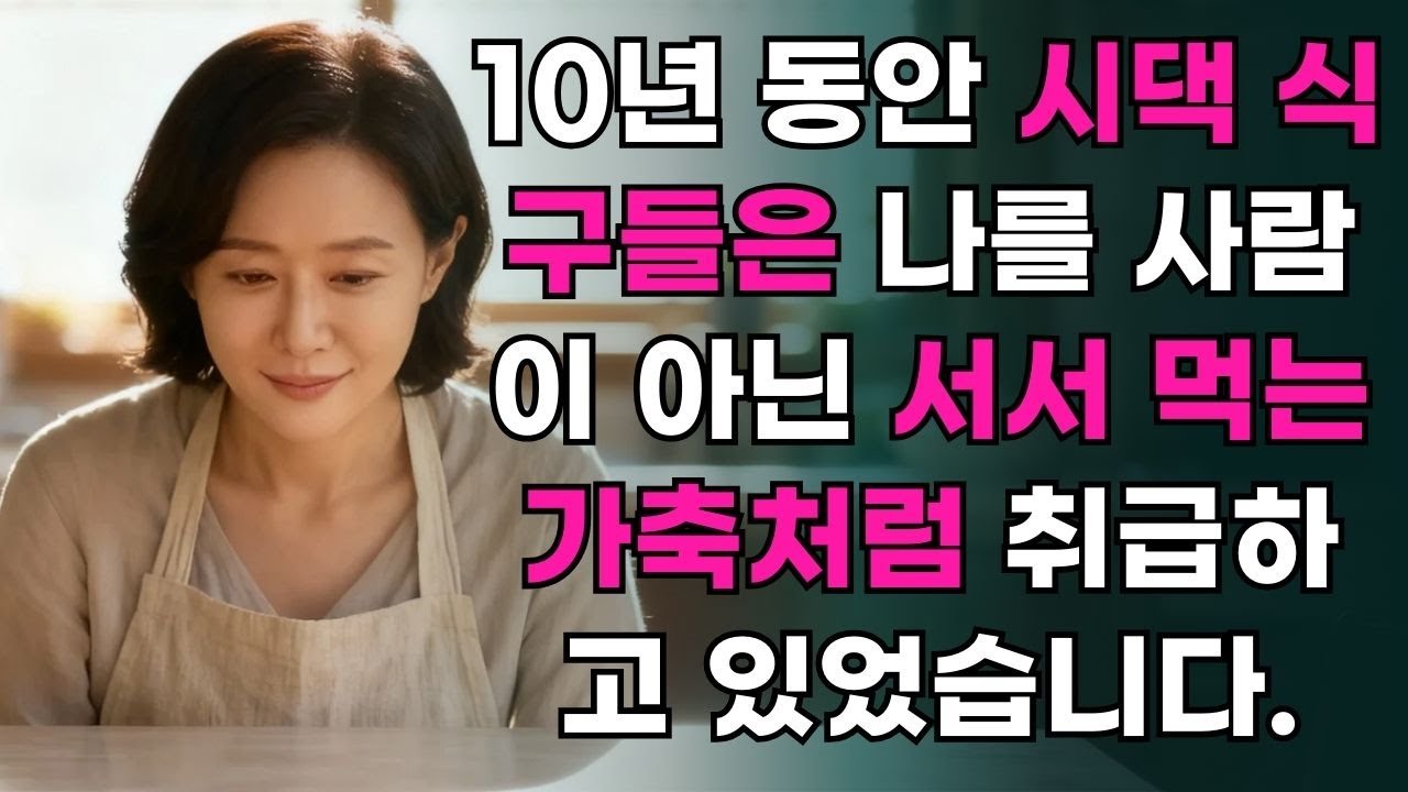 아무도 제 편이 아니던 집에서, 저는 마지막으로 밥상을 정리했습니다