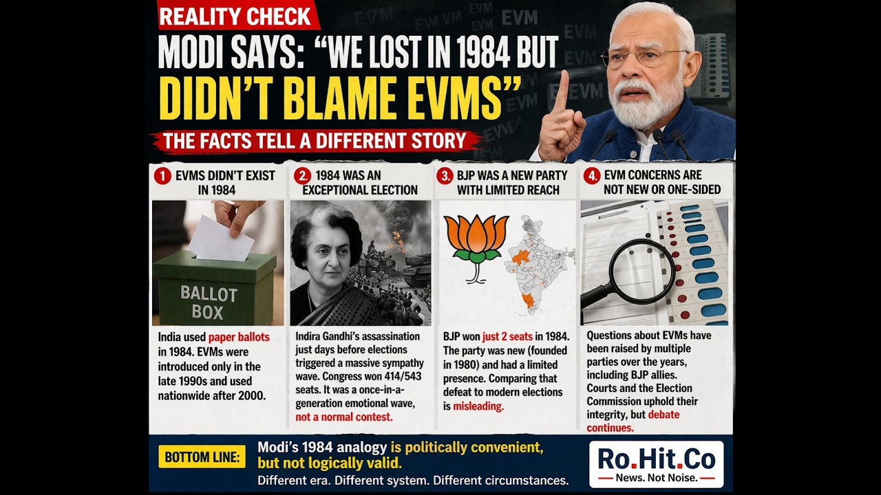 Modi&rsquo;s 1984 Claim EXPOSED: The Truth About EVMs & Elections