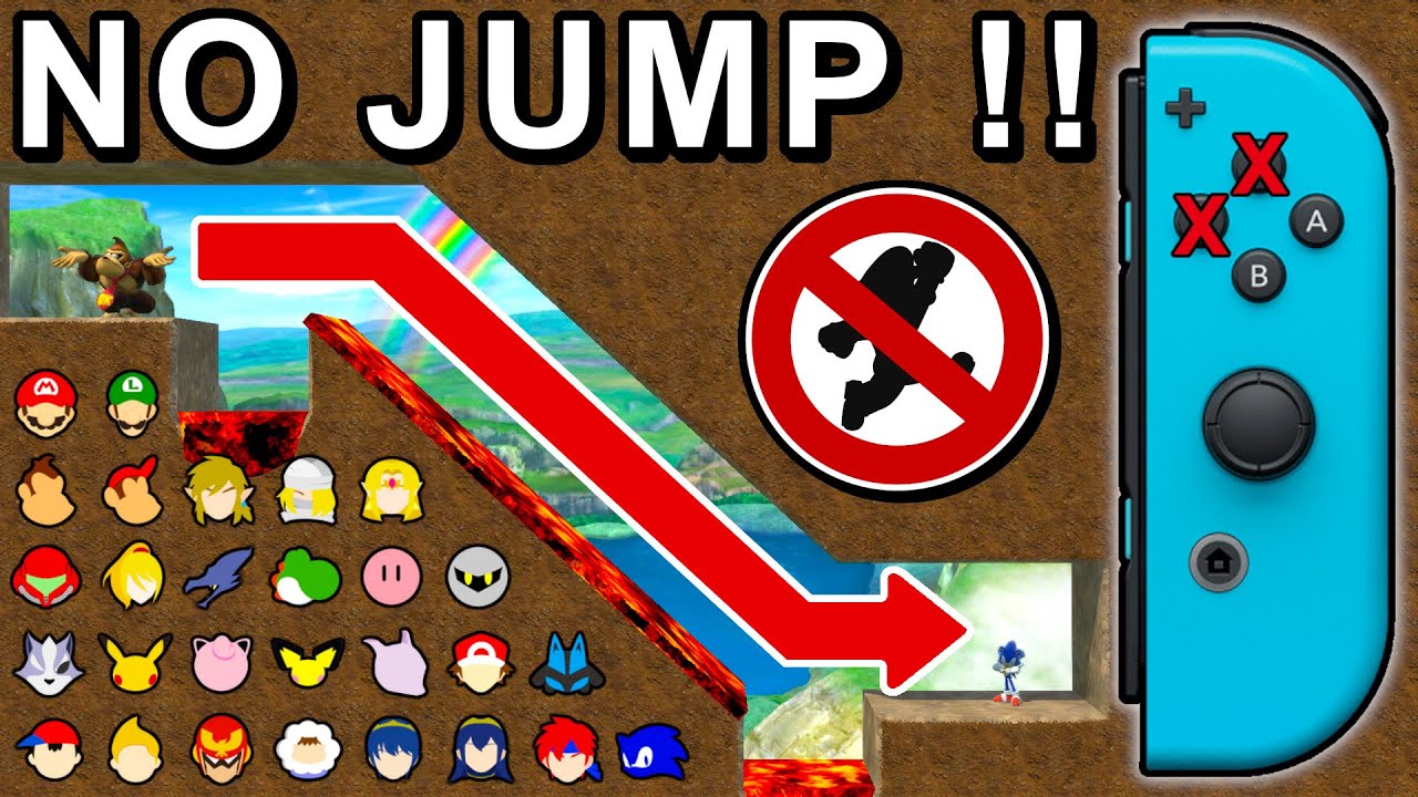 Who Can Fall Down The Pit WITHOUT Jumping ? - Super Smash Bros. Ultimate