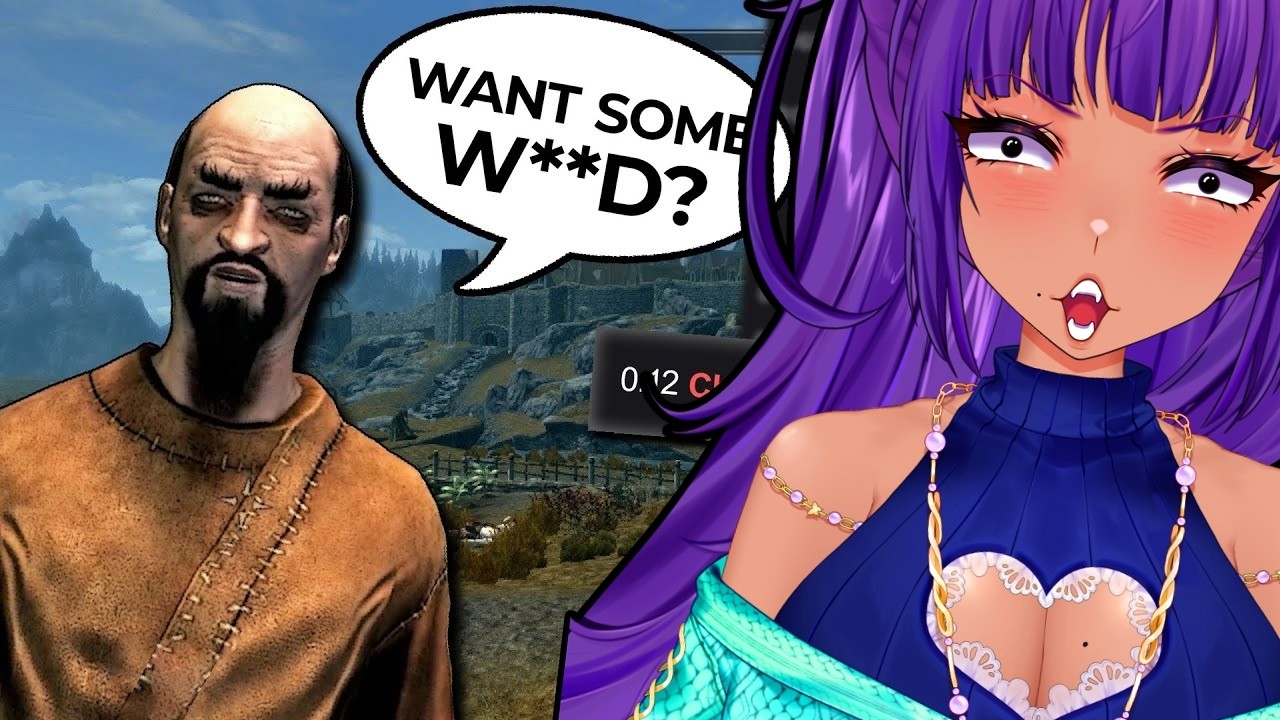 Skyrim, but Chat Voiced ALL of The NPCs?! || Blurbs Skyrim Mod Reaction