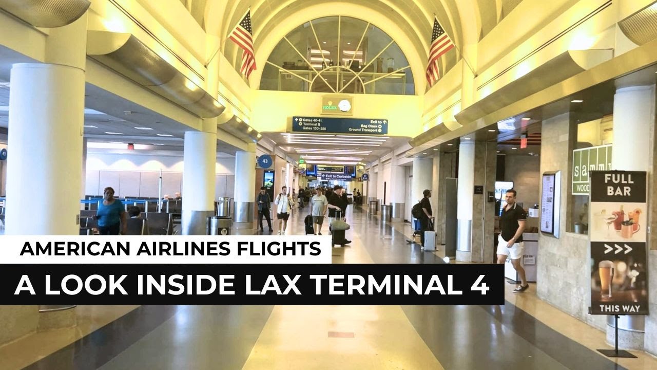 LAX AMERICAN AIRLINES Terminal 4 Walking Tour 4K | A Look inside LAX Airside - Terminal 4