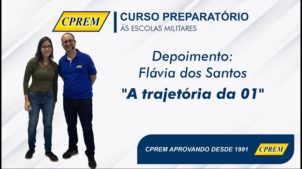 CPREM: Depoimento Flavia dos Santos: Uma trajetória de sucesso aprovada em Primeiro Lugar!