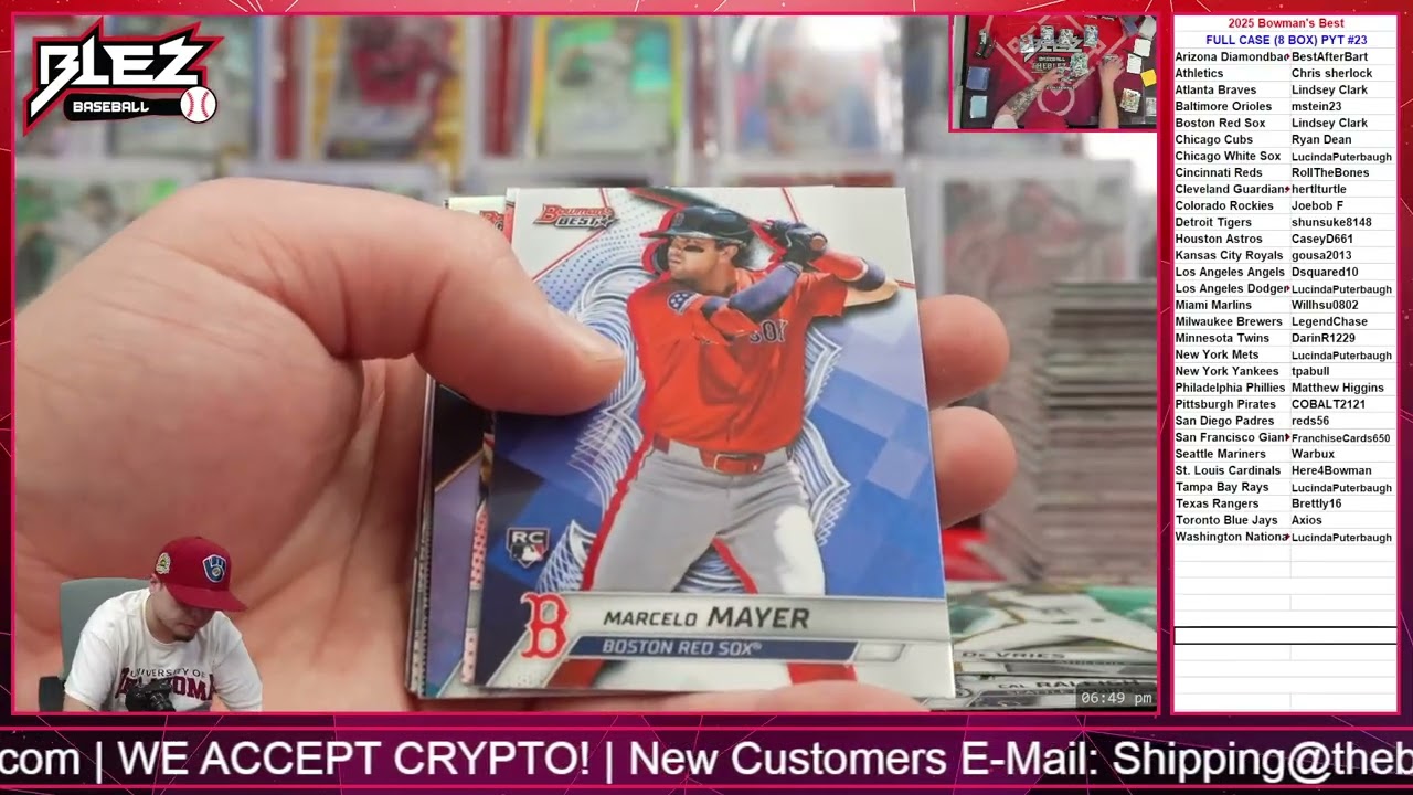 2025 Bowman's Best FULL CASE BREAK Pick Your Team #23