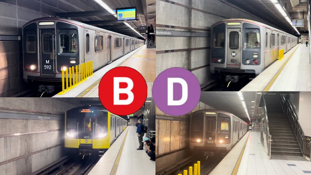 Los Angeles Metro B & D Line Subway Compilation - 2025