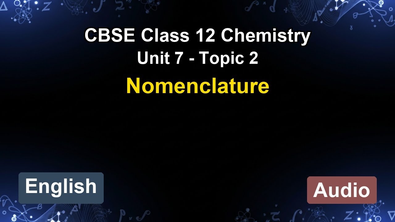 Unit 7 – Nomenclature | CBSE 12th Chemistry (English) | The 5-Minute Teacher