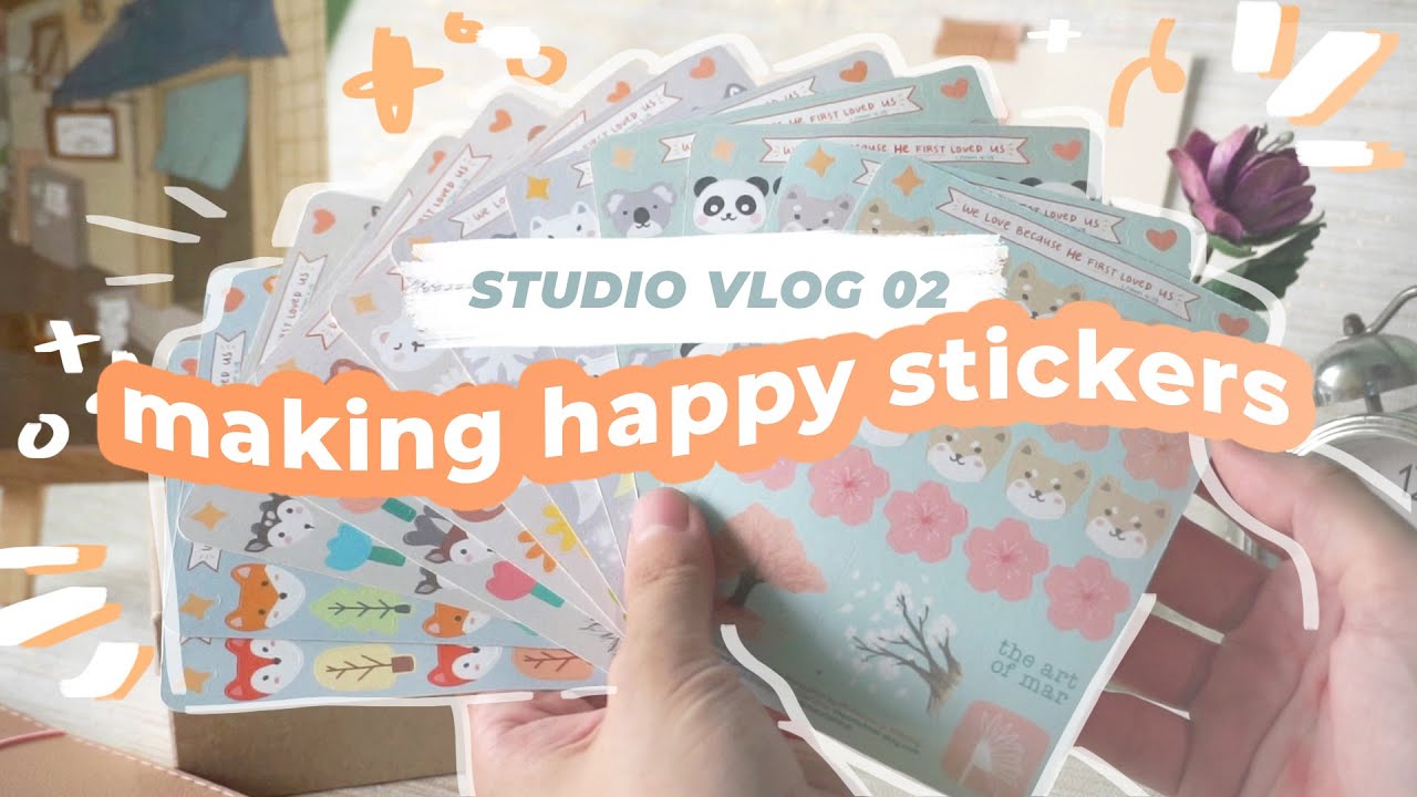 Studio vlog 02 🌻 making stickers, taking product photos, shopee sticker business ✨ PHILIPPINES