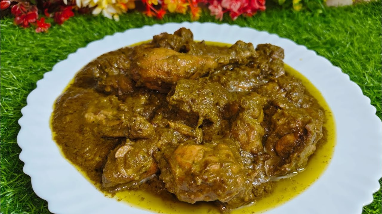 GREEN CHICKEN RECIPE // Haryali Chicken Recipe.!!!