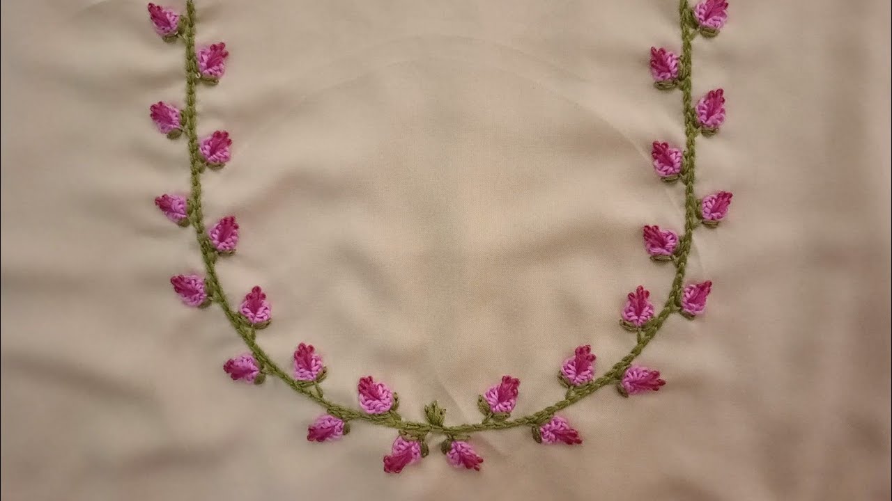 Amazing hand embroidery neck design | Hand embroidery neck design for kurti