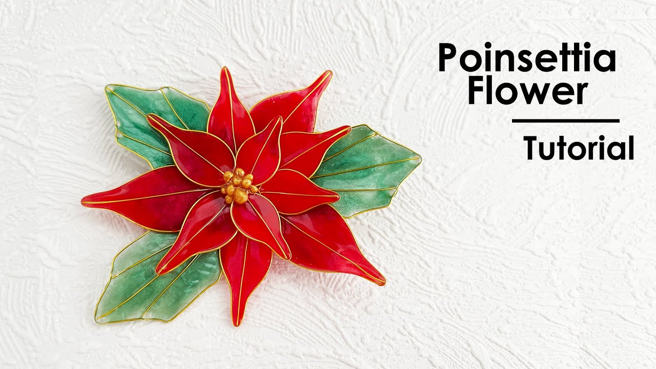 Poinsettia Flower Tutorial │ How do you dip wire in resin │ Wire Resin Art