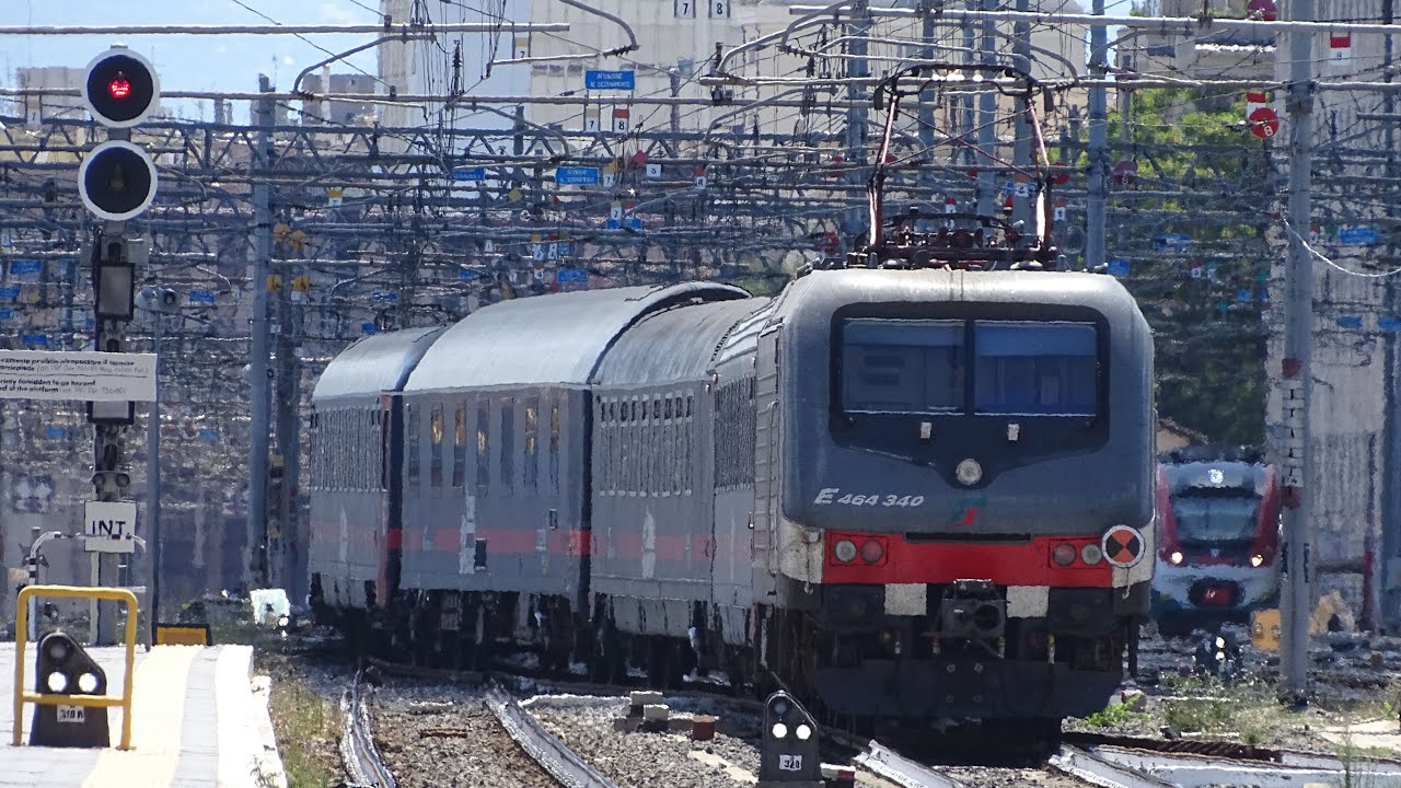 INTERCITY NIGHT SIRACUSA-ROMA ARRIVA ALLA STAZIONE TERMINI CON 100 MINUTI DI RITARDO [E464 IC SUN]