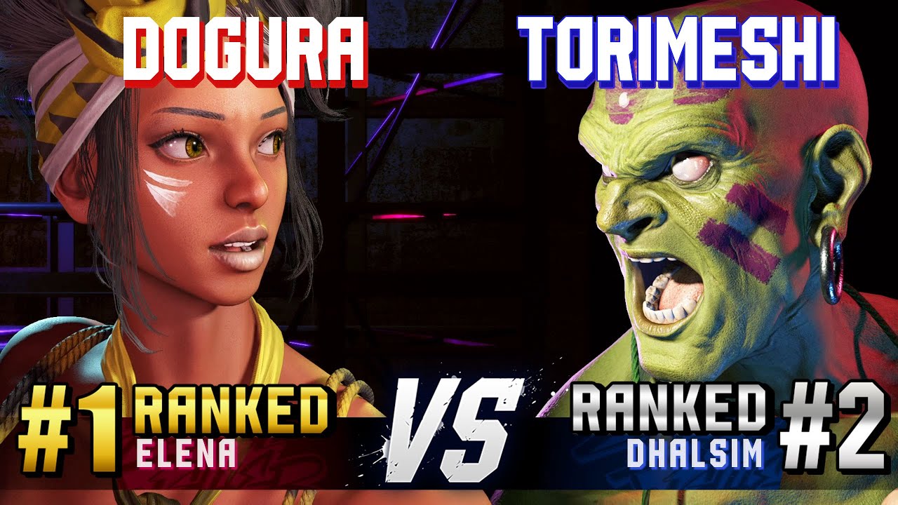 SF6 ▰ DOGURA (#1 Ranked Elena) vs TORIMESHI (#2 Ranked Dhalsim) ▰ High Level Gameplay