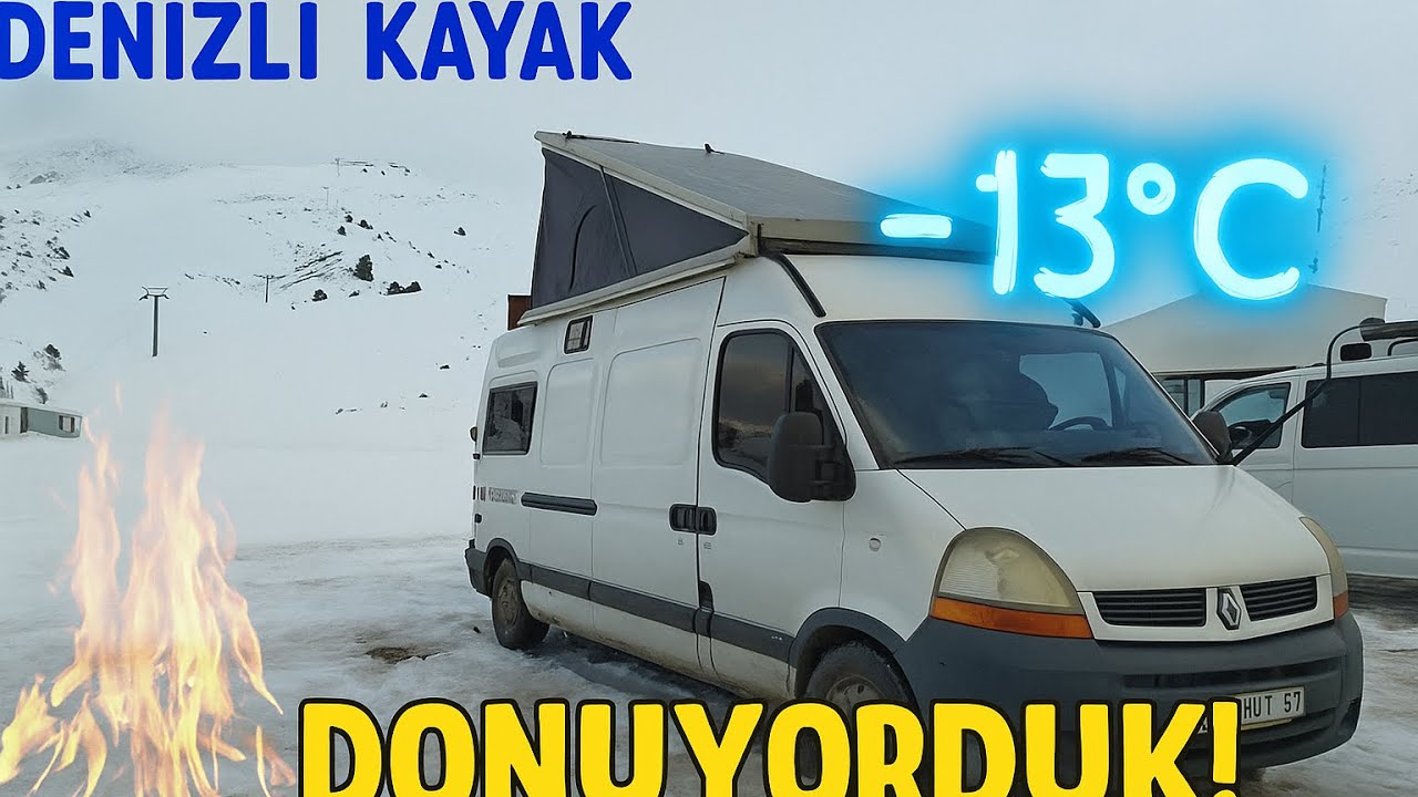 Denizli Kayak Merkezi | Karavan ile -13 derecede kamp