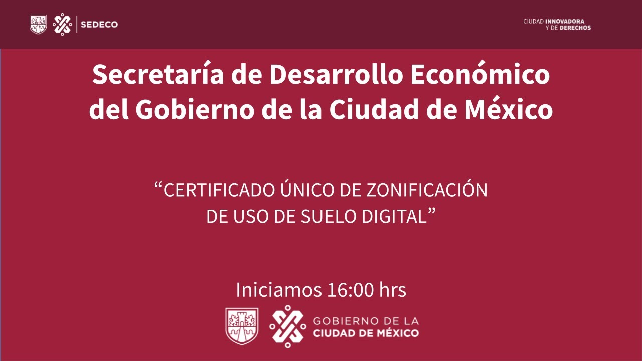 Certificado único de zonificación de uso de suelo digital por reconocimiento de actividad