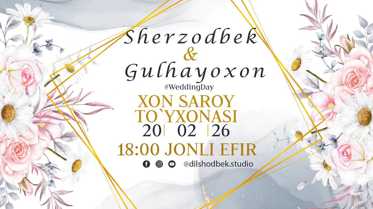 Sherzodbek & Gulhayoxon Wedding Day Xon Saroy to`yxonasi (20 02 2026)