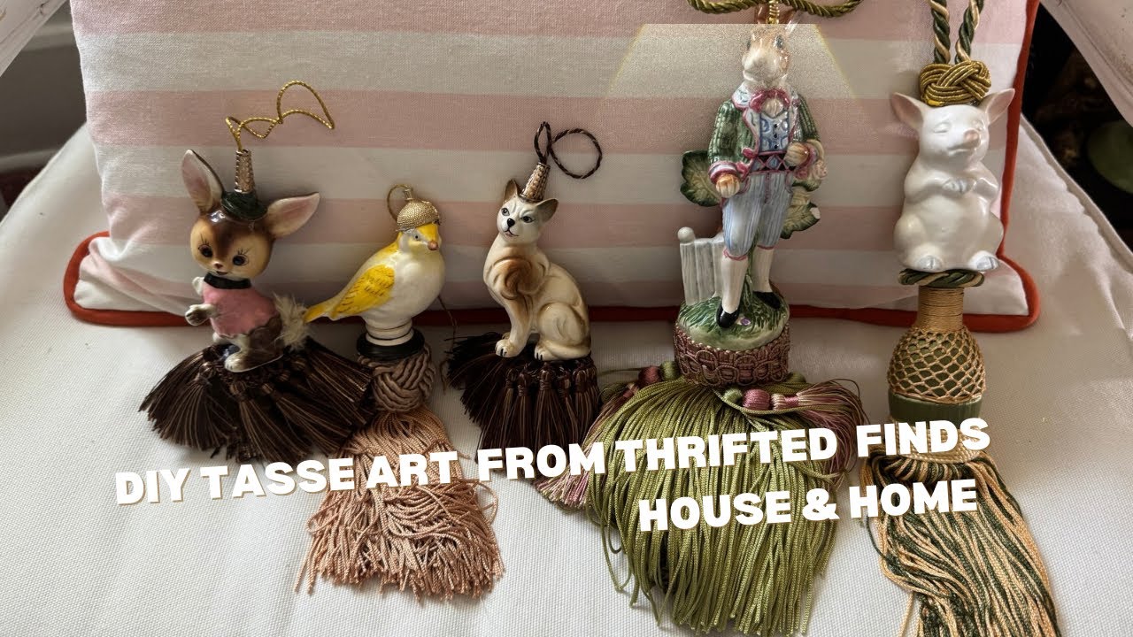 Tassel Art made out of Thrifted Finds DIY house and home