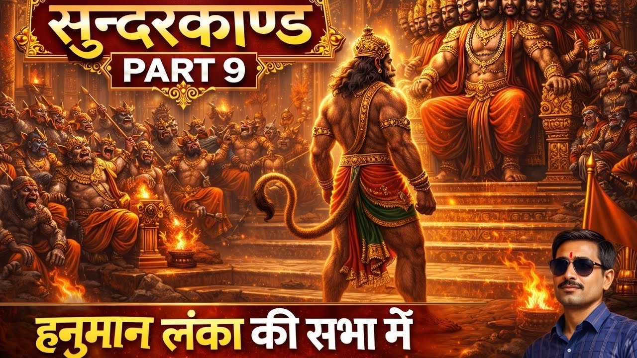 🔱हनुमान जी लंका की सभा में 🔥 | सुंदरकांड भाग 9 | रामचरितमानस कथा || 