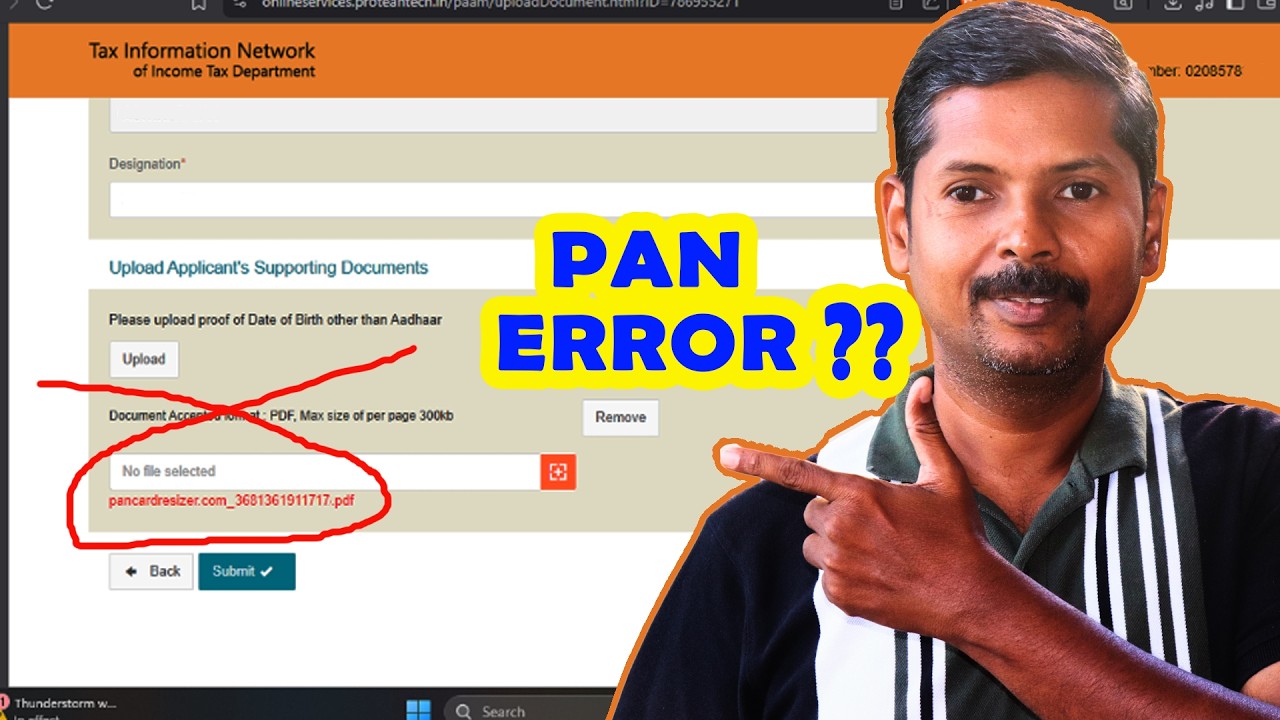 PAN Card Application Error Fix | RED Alert warning | #helpintamil #pancard #panapplication
