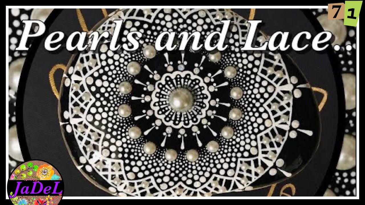 Flatback Pearls on a Mandala | Pearls and Lace Mandala Tutorial