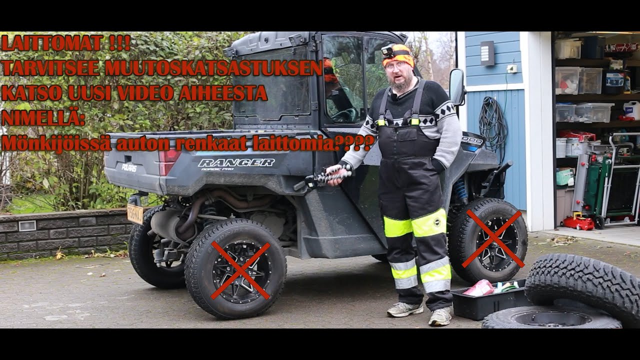 (VANHENTUNUTTA TIETOA KATSO UUSI VIDEO)(LINKKI KUVAUKSESSA) Polaris Ranger 1000 Nordic rengas asiaa