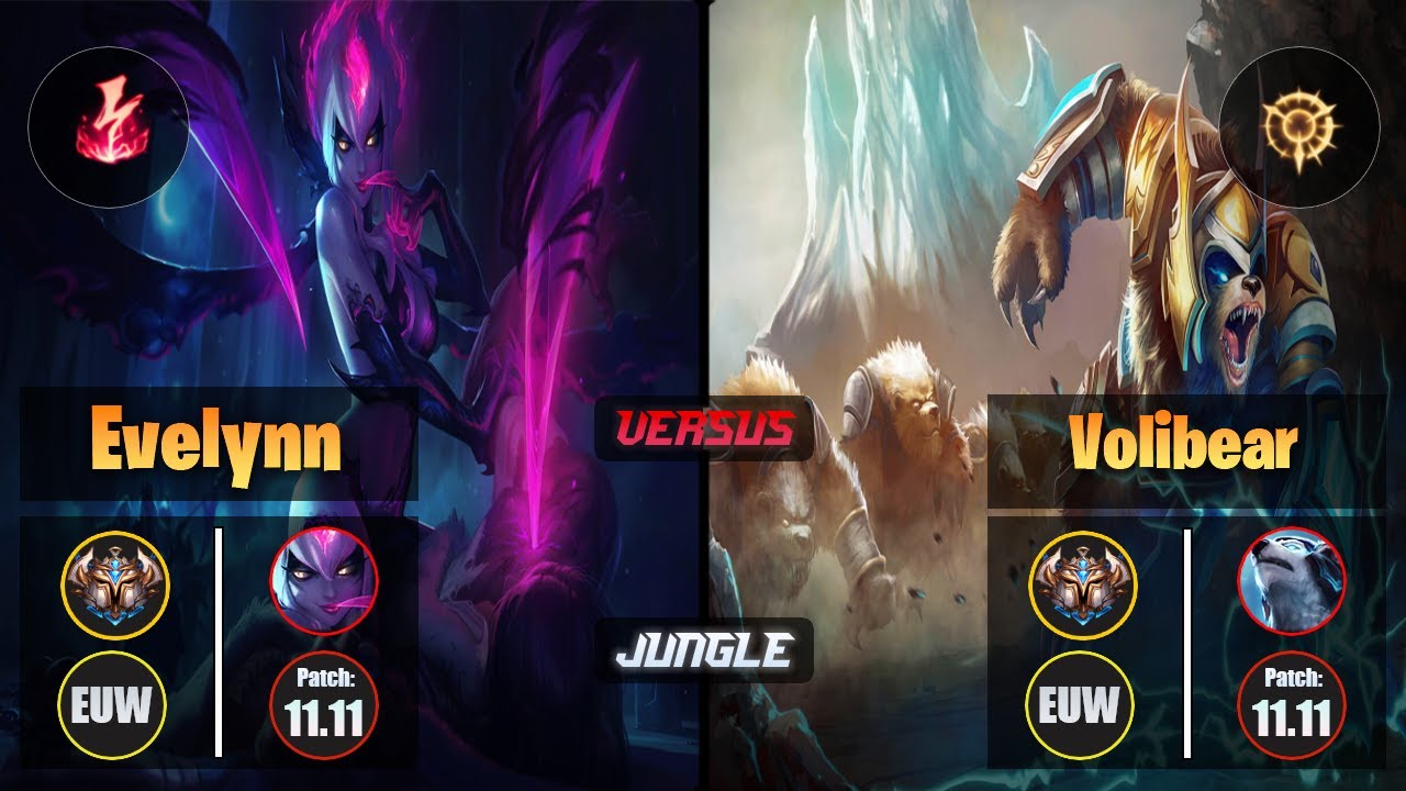Challenger EVELYNN [Electrocute] (Jungle) VS  VOLIBEAR - Challenger EUW Patch 11.11
