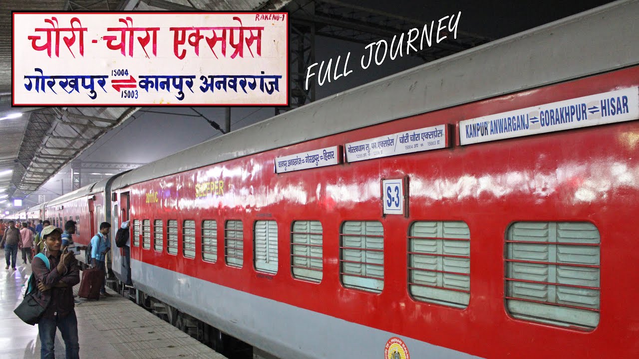 GORAKHPUR To KANPUR | Chauri Chaura Express | Full Journey | Via Varanasi, Mirzapur & Prayagraj