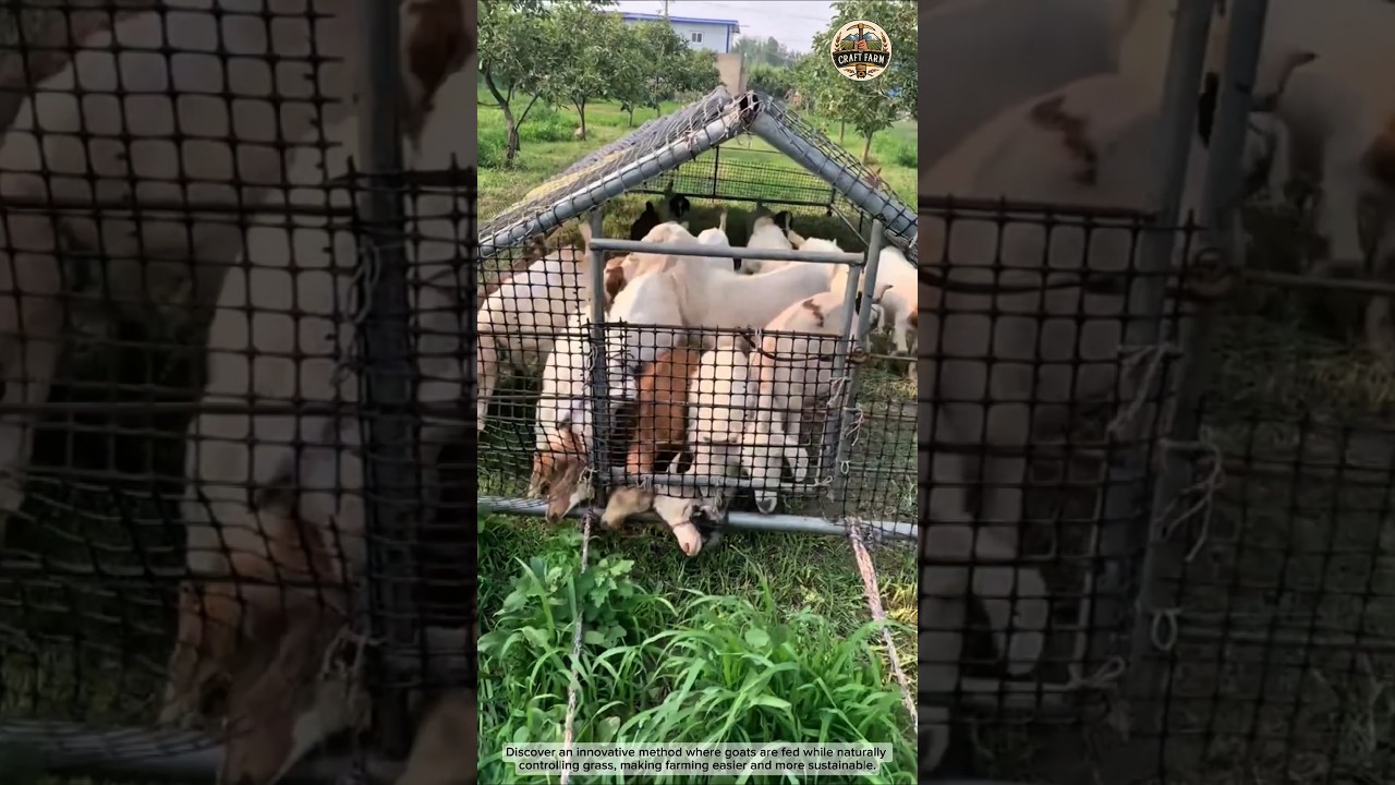 Smart Farming Idea: Unique Way to Feed Goats and Control Grass