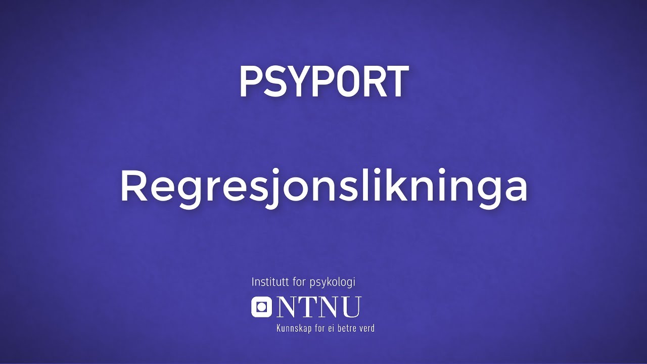 Regresjonslikninga