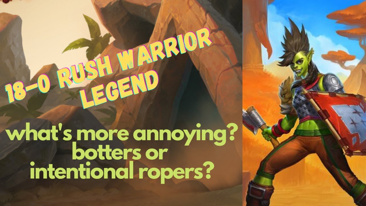 18-0 Run with RUSH WARRIOR in Legend | Hearthstone - Wailing Caverns
