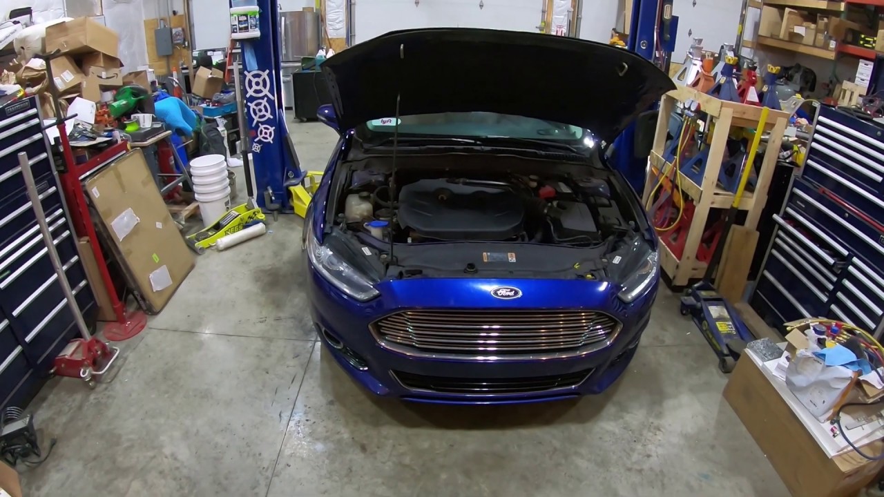 Ford Fusion 2.0L ecoboost maintenance: Oil Change [ HOW TO ] 2013-2020 #amsoil