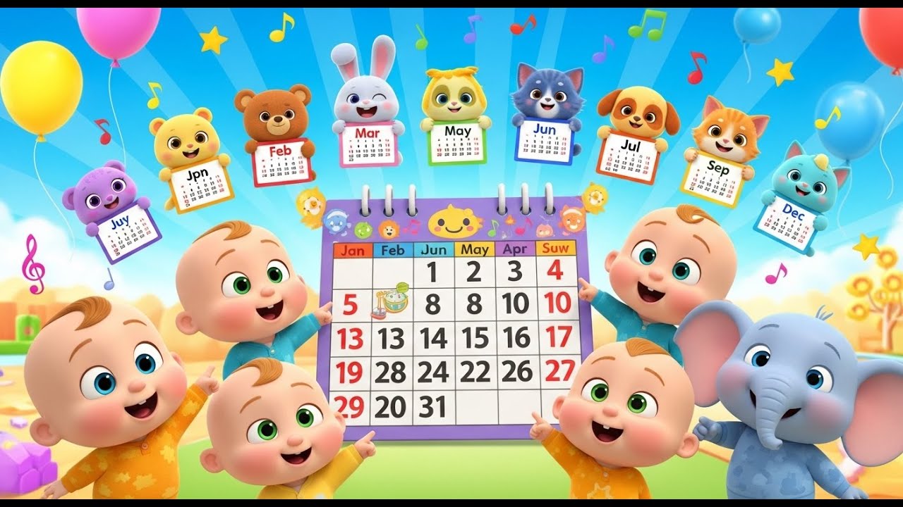 Toddler Calendar Song 📅 | Educational Nursery Rhyme,