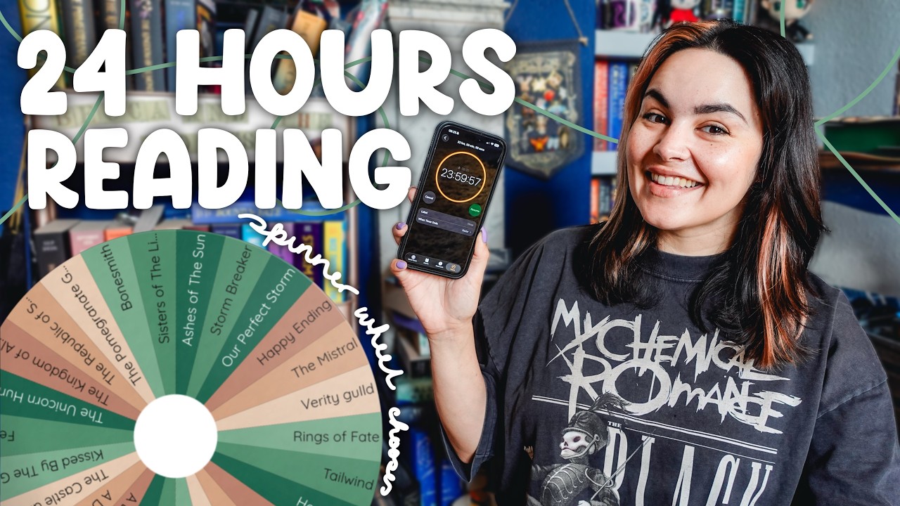 24 HOUR READATHON ⏰ A Spinner Wheel Decides what I Read for 24 Hours 📚 2026
