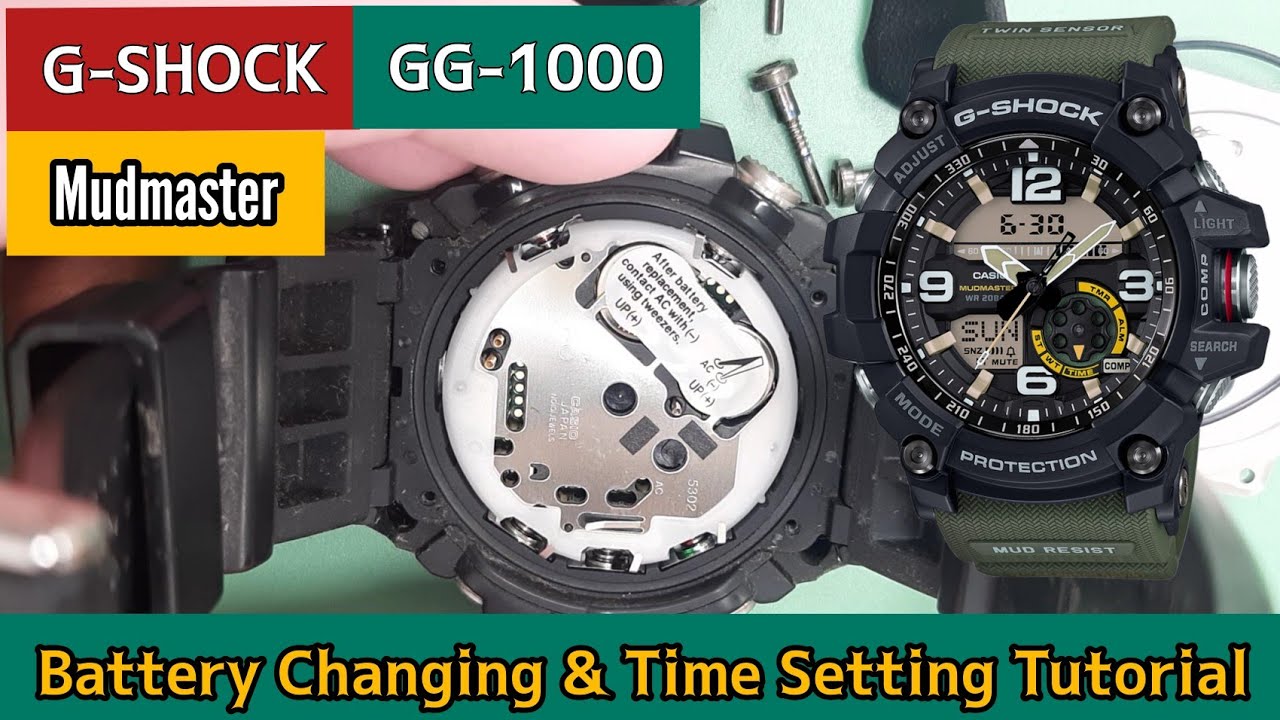 How To Change G-Shock GG-1000 Mudmaster Battery and Time Setting | Relojes | SolimBD