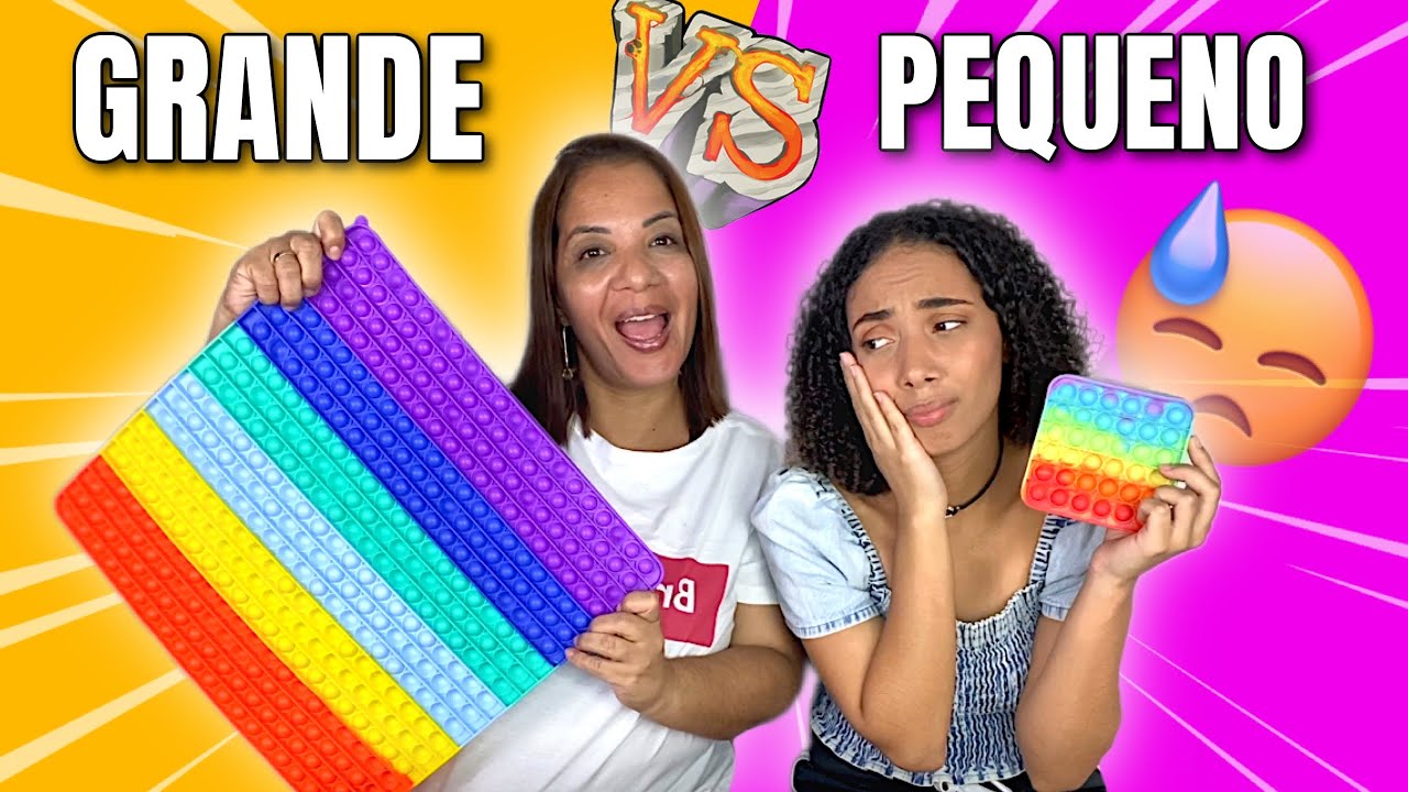 FIDGET TOY CHALLENGE* POP IT GRANDE VS PEQUENO