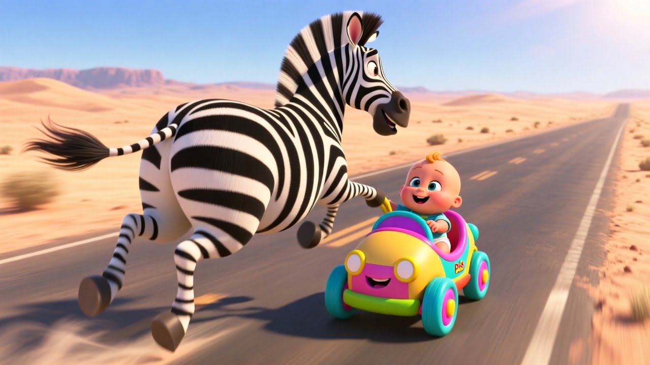 Zoom Zoom Zebra 🦓💨 | Fun Animal Song for Kids | Learn Animals for Children