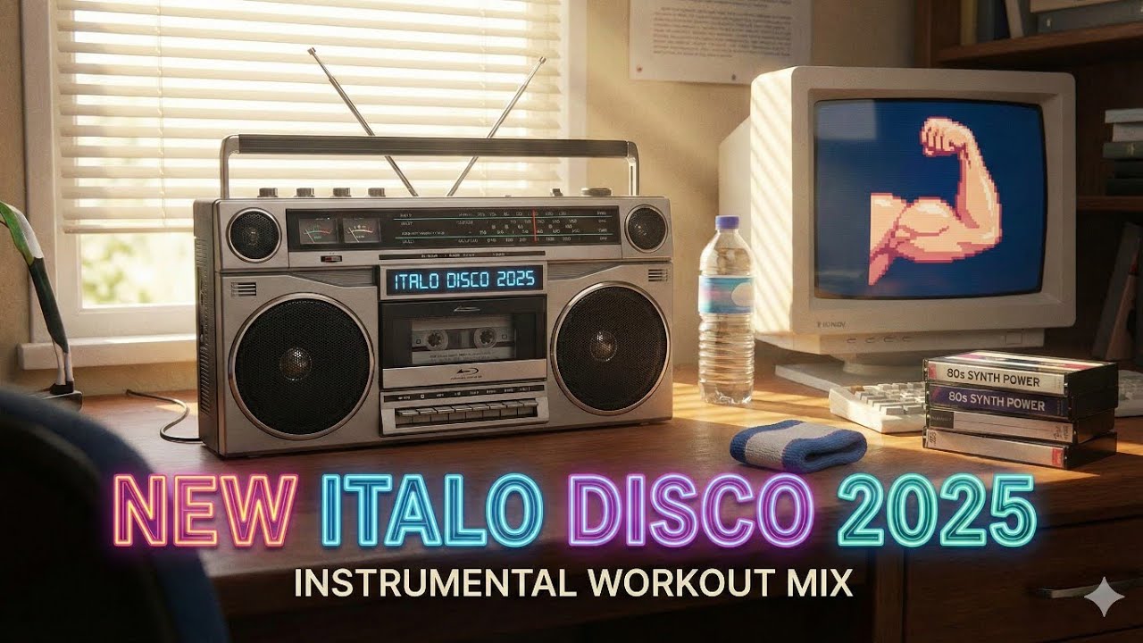 New Italo Disco 2025 Instrumental Workout Mix | 80s Synth Power for Peak Performance