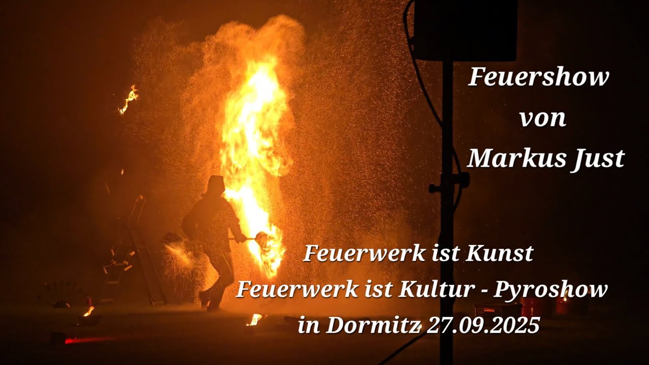 [4K] Feuerwerk ist Kunst, Feuerwerk ist Kultur - Pyroshow in Dormitz 2025 - Feuershow
