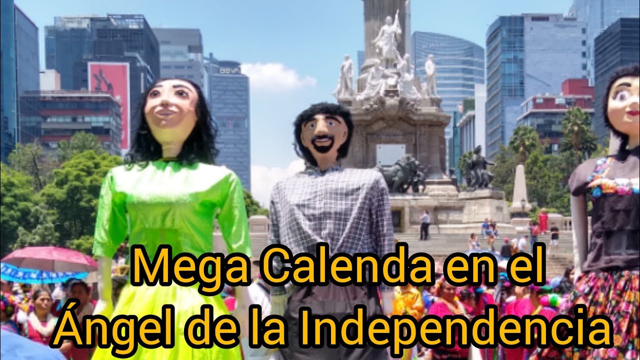 Mega Calenda en el Ángel de la Independencia| Día Internacional de los Pueblos Indígenas