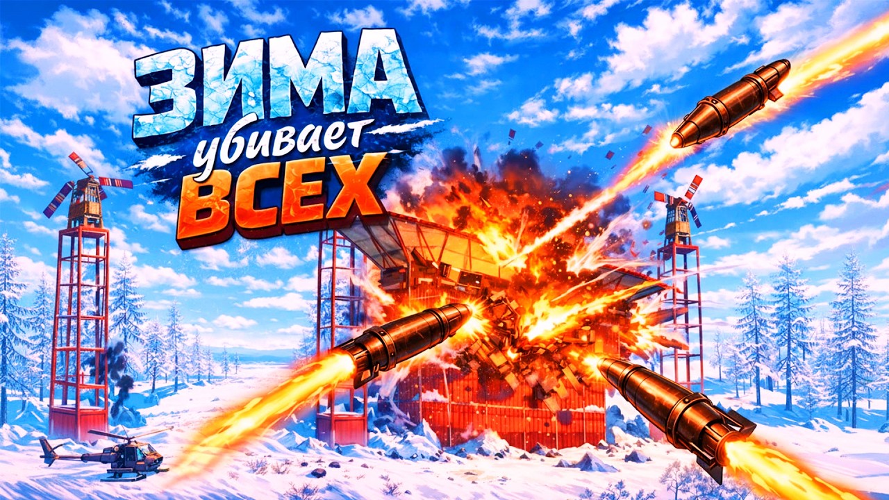 Зимний КОШМАР в Rust! Выживаем на сервере с тысячей игроков
