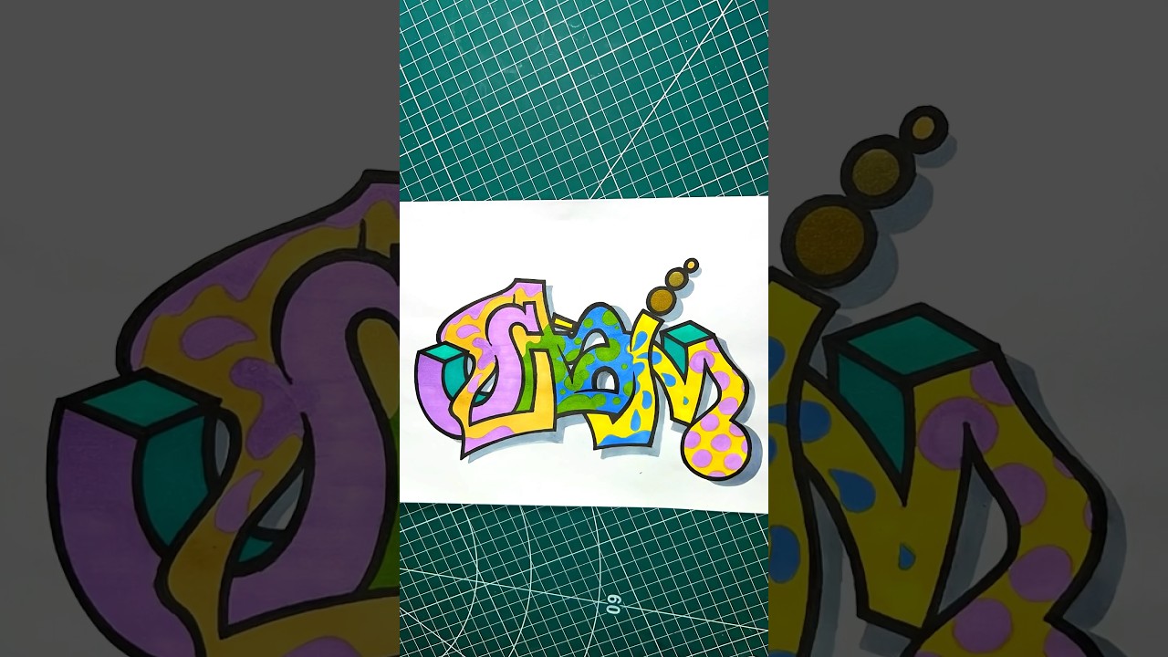GRAFFITI LETTERS.SKETCHING by touch markers…